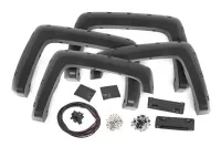Rough Country Pocket Fender Flares | GBA Black (14-18 Chevy Silverado 1500/ 15-19 2500HD | 6'7" & 8' Bed) F-C11412B-GBA – Image 6