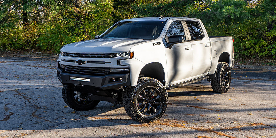 Custom Lifted Chevrolet Silverado 1500 Crew Cab - Summit White – Image 1