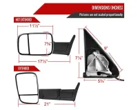 Spec-D Chrome Power Heated Towing Mirrors w/ Clear Lens LED Turn Signal – Image 5