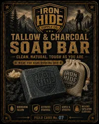 Tallow + Charcoal Soap Bar – Image 1