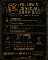 Tallow + Charcoal Soap Bar – Image 2