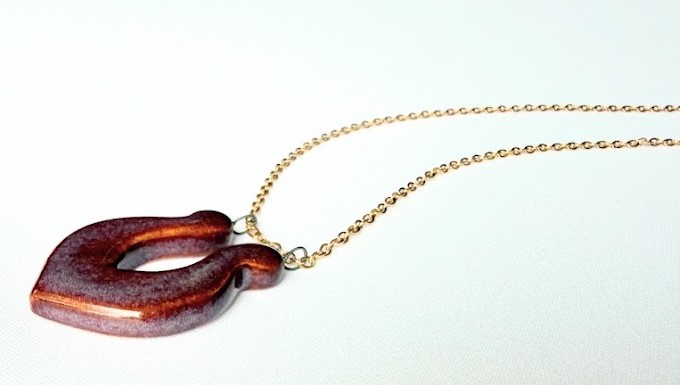 Red Tear Drop Necklace  – Gold