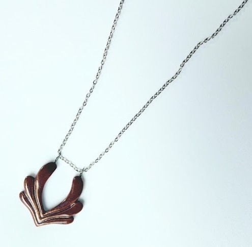Red Lotus Necklace – Silver