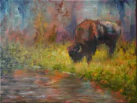 Bison by the Creek – Image 1