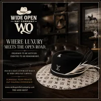 The Louie - Black Fedora with LV brim – Image 3