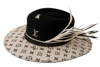 The Louie - Black Fedora with LV brim – Image 4