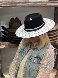 The Louie - Black Fedora with LV brim – Image 1