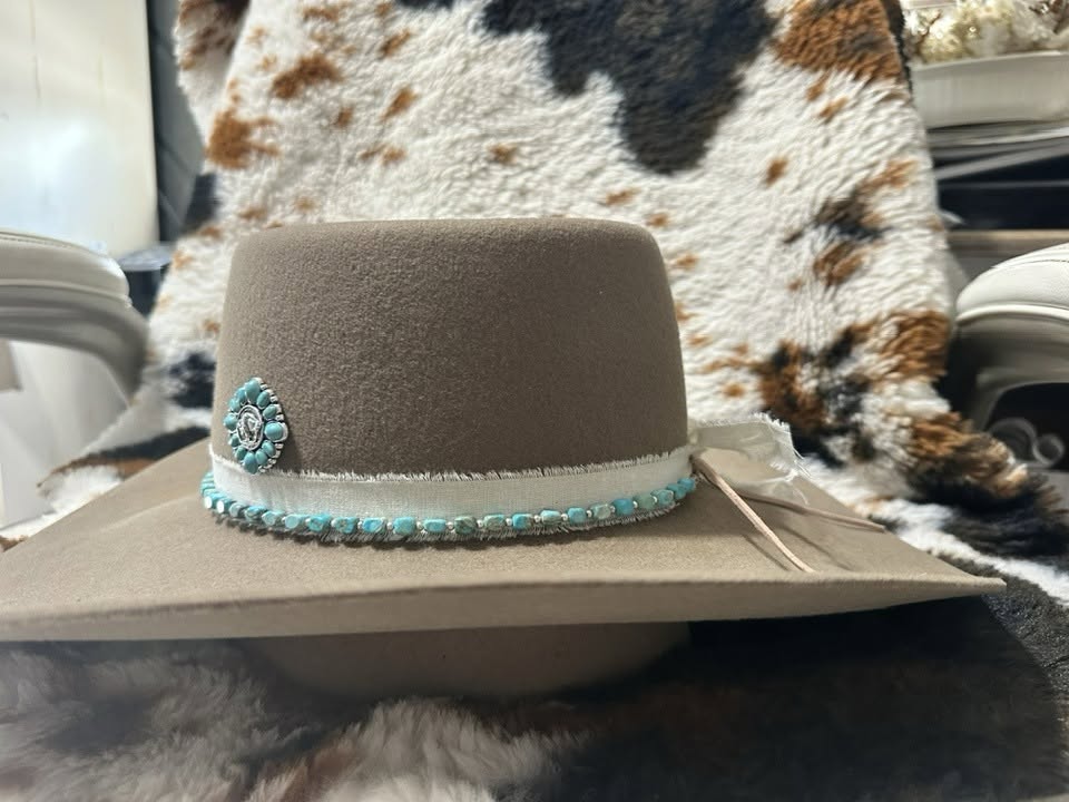 3x Rodeo King - Pecan Telescope Western Hat with Turquoise – Image 3