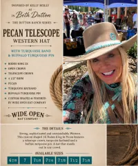 3x Rodeo King - Pecan Telescope Western Hat with Turquoise – Image 2