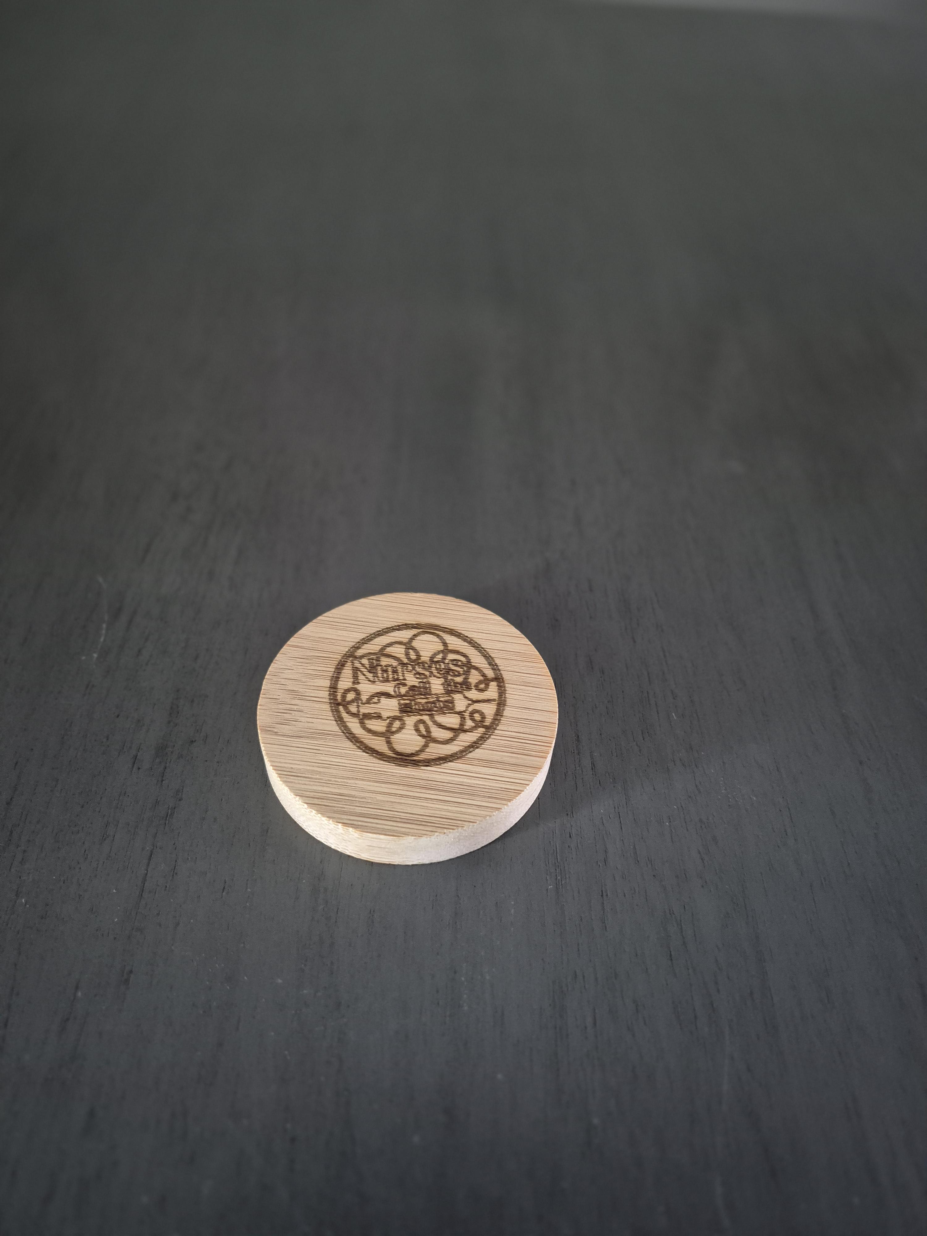 Engraved Round Wooden Bottle Opener – Image 3