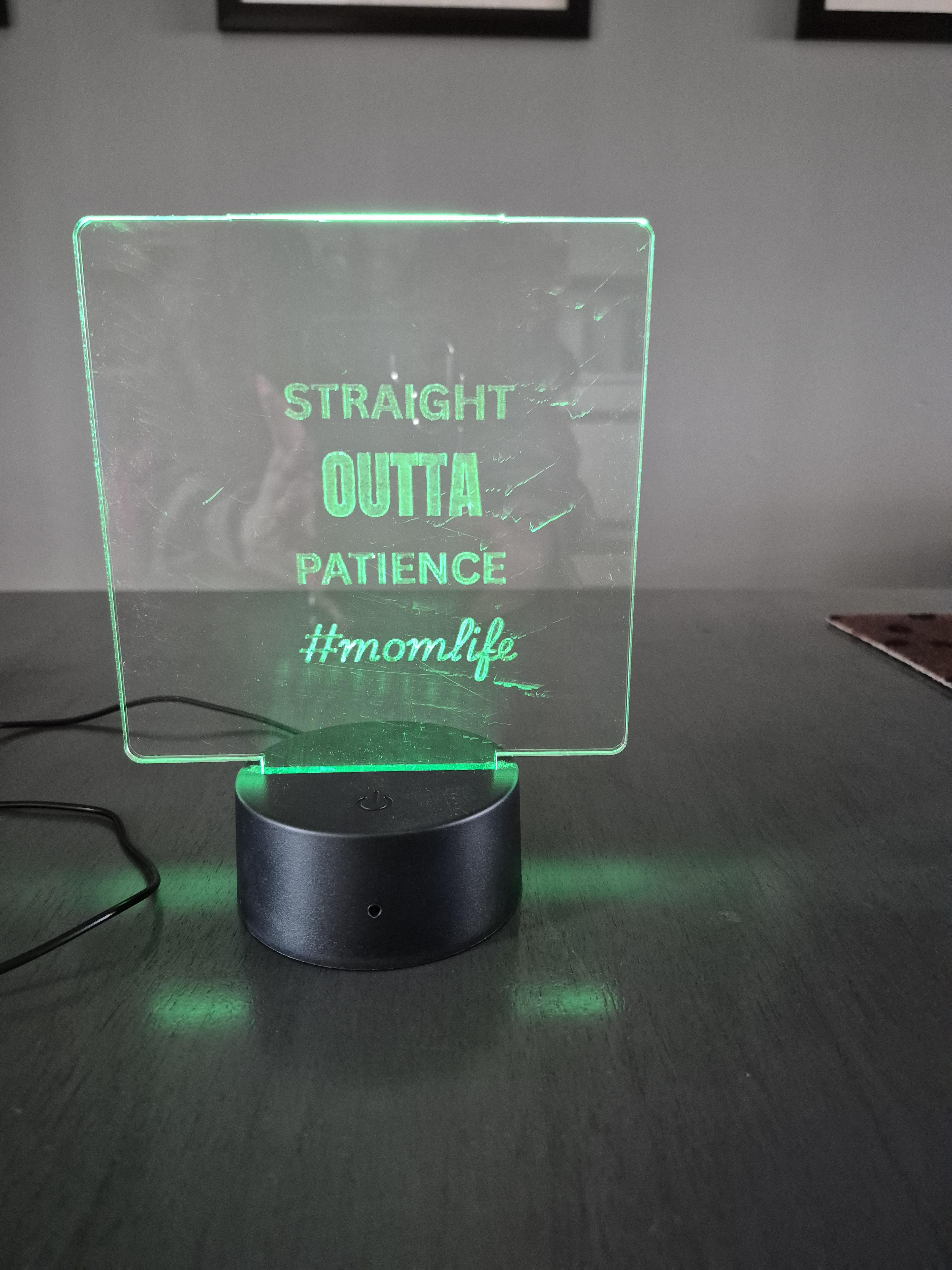 Straight OUTTA Patience #momlife tabletop sign – Image 3