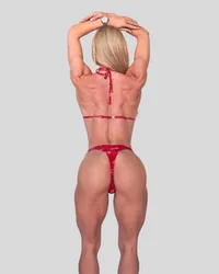 Team Alpha Posing Bikini Top (Red/White) – Image 6