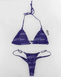 Posing Bikini Top (Purple/White) – Image 2