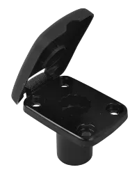 Attwood 5022-7 Flush Mount Base with Cover - Black – Image 1