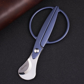 BLUE CIGARISM Hand-Polished Stainless Steel Blades Cigar Scissors – Image 2
