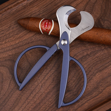 BLUE CIGARISM Hand-Polished Stainless Steel Blades Cigar Scissors – Image 3
