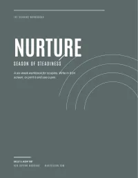 Nurture — A Season of Steadiness – Image 1