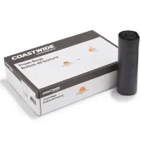 Coastwide Professional™ 40-45 Gallon Trash Bag, 40" x 48", High Density, 22 mic, Black, 150 Bags/Box – Image 1
