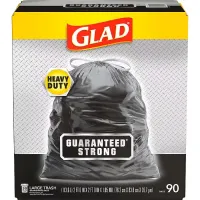 Glad 30 Gallon Large Drawstring Trash Bags, 90/Box  – Image 1