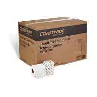 Coastwide Professional™ Toilet Paper, 2-ply, White, 500 Sheets/Roll, 96 Rolls/Case – Image 1