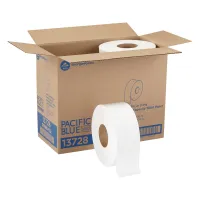 Pacific Blue Select Jumbo Jr. Toilet Paper, 2-ply, White, 1000 ft./Roll, 8 Rolls/Carton   – Image 1