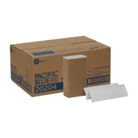 Pacific Blue Basic Multifold Paper Towels, 1-ply, 250 Sheets/Pack, 16 Packs/Carton  – Image 1