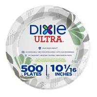  Dixie Ultra Pathways 10" Paper Plates, Multicolor, 500/Carton – Image 1
