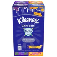 Kleenex Ultra Soft Facial Tissue, 3-Ply, 85-count, 12-pack – Image 1