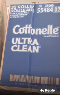 Cottonelle Ultra Clean Toilet Paper with Active CleaningRipples Texture, Strong Bath Tissue, 32 Family Mega Rolls – Image 1