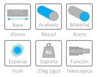 Corredera Extensión Push Open-cierre Suave 50cm (jgo) Herma – Imagen 3