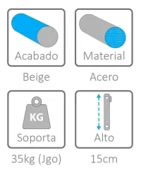 Corredera Metalbox Blanca De 50x15cm (jgo) – Imagen 6