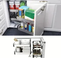 Esquinero Mágico Para Cocina De Acero Inoxidable Derecho – Imagen 3