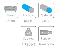 Corredera De Extensión Reforzada De 60cm (jgo) – Imagen 4