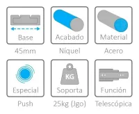 Corredera De Extensión Con Push De 35cm (jgo) – Imagen 4