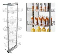 Alacena Extraíble De Cocina 5 Canastillas 30cm Chica Cromo – Imagen 1