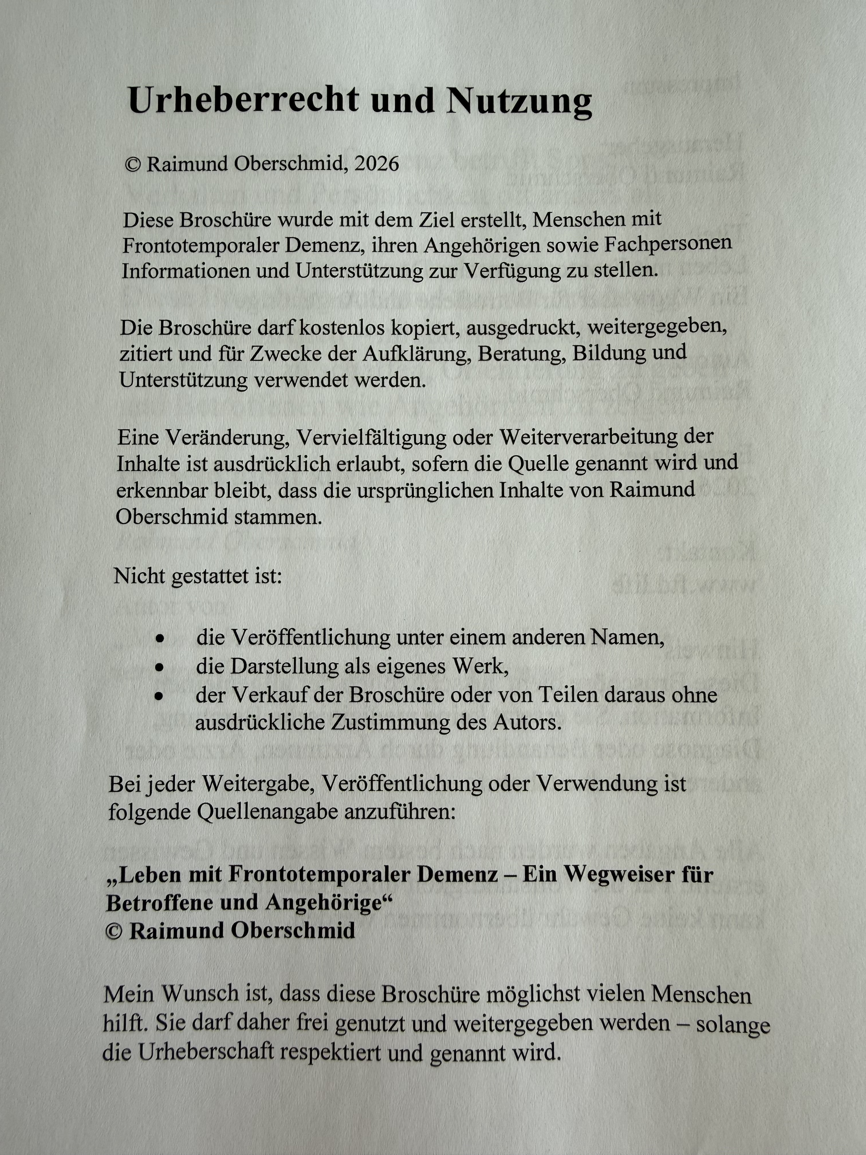 Leben mit Frontotemporaler Demenz – Ein Wegweiser für Betroffene und Angehörige – Bild 3