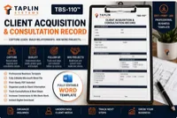 Contractor Client Acquisition Record  – Image 1