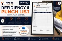Construction Deficiency Punch List  – Image 1