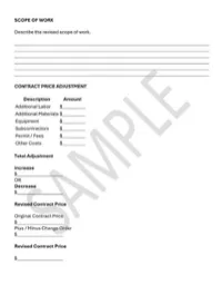 Construction Change Order Form – Image 2