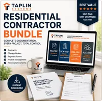 Residential Contractor Document Bundle - The Complete Instant Downloadable Construction Documentation System – Image 1