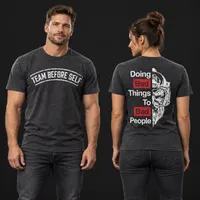 Doing Bad Things To Bad People Tee – Heather Black, XX-Large