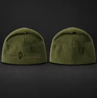 TBS OD Green Embroidered Fleece Beanie – OD Green