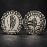 Team Before Self™ Challenge Coin – 2”, Antique Silver