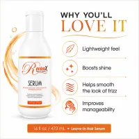 Revivex Repair & Radiate Hair Serum, 16 fl oz – Leave-In Hair Serum for Softness, Shine and Manageability – Image 7