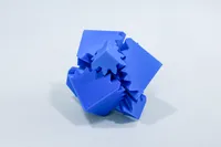 Gear Cube Fidget – Blue, Medium