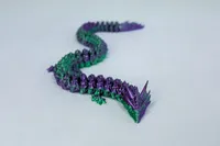 Spike Dragon – Small, Silk Green/Purple