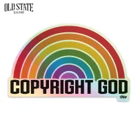 Copyright God Sticker – Image 1