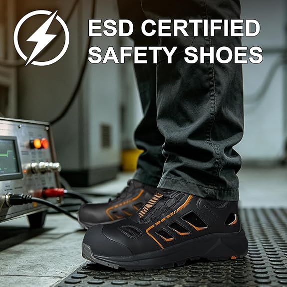 Quick Lace Aluminum Toe Safety Sneakers For Men – Image 2