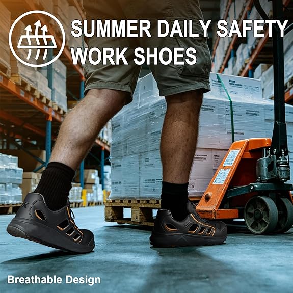 Quick Lace Aluminum Toe Safety Sneakers For Men – Image 5