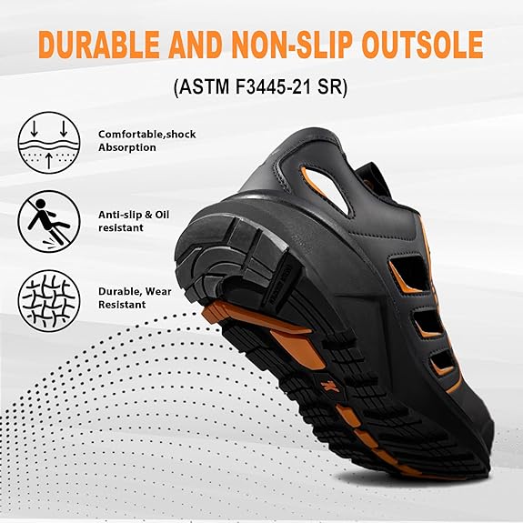 Quick Lace Aluminum Toe Safety Sneakers For Men – Image 4